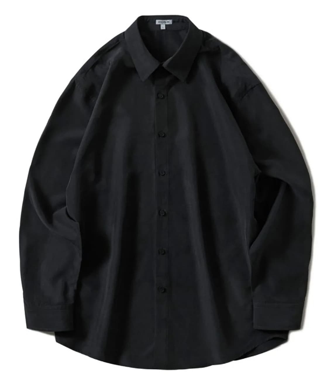 아노블리어 루즈핏 미니멀 레이온 셔츠 블랙 XL 상품이미지1