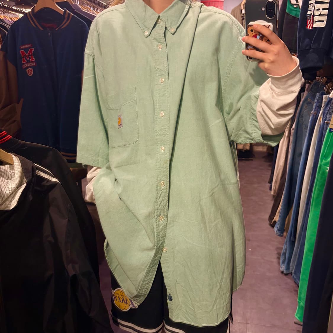 [IM]  Carhartt 칼하트 반팔 셔츠 민트 상품이미지2