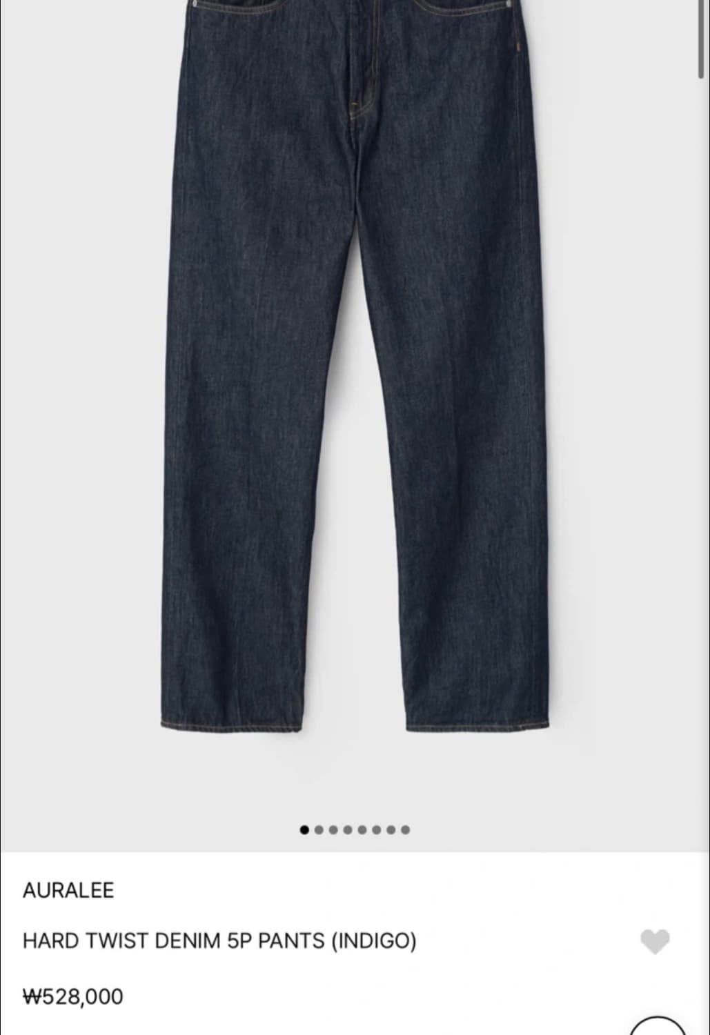 [오라리/하드트위스티드] 인디고 데님 / 32 상품이미지5