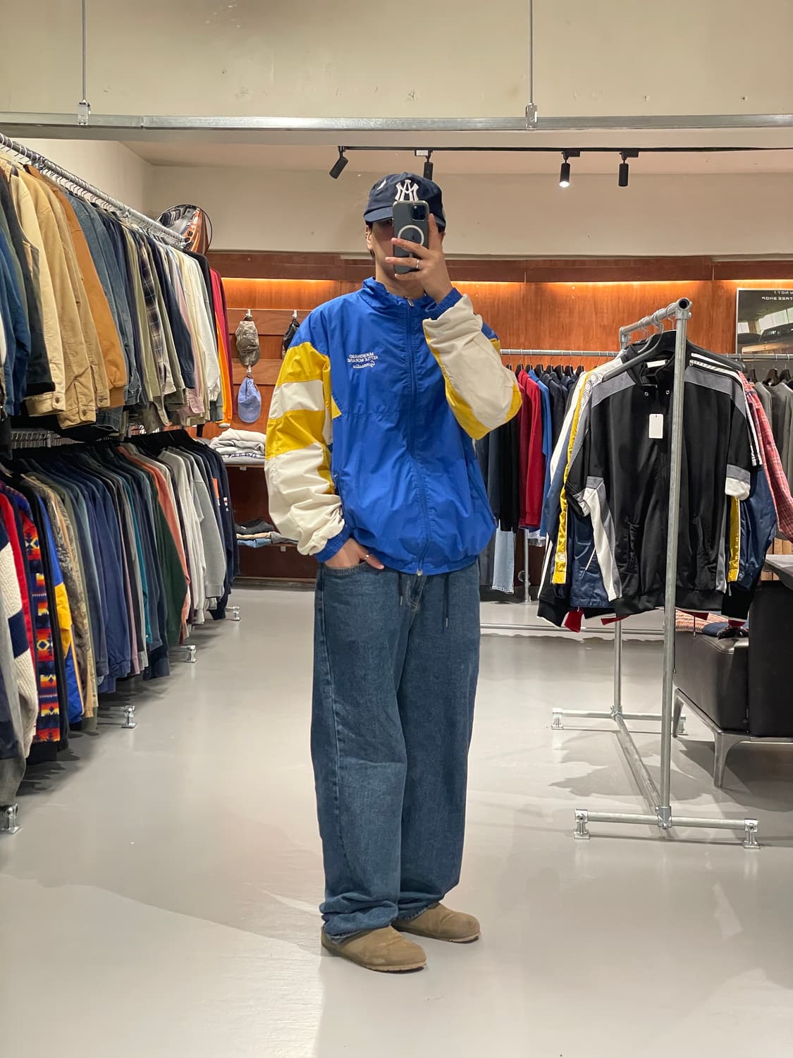 빈티지 패턴 바람막이 자켓   상품이미지2