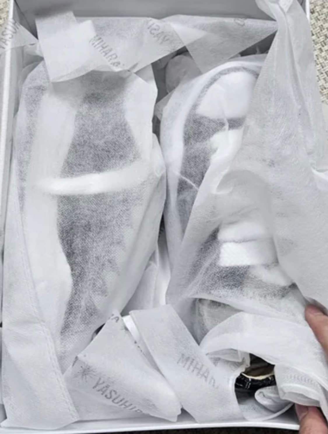 메종 미하라 야스히로 피터슨 OG 솔 캔버스 로우 스니커즈 블랙 상품이미지2