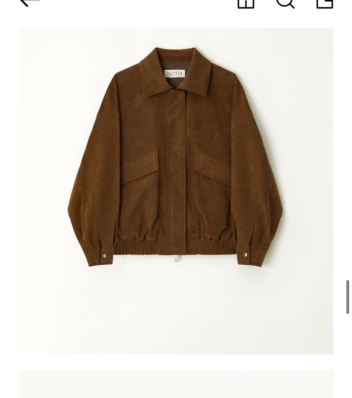 택X새상품, 무료배송) 노티아 스웨이드 블루종 점퍼 상품이미지2