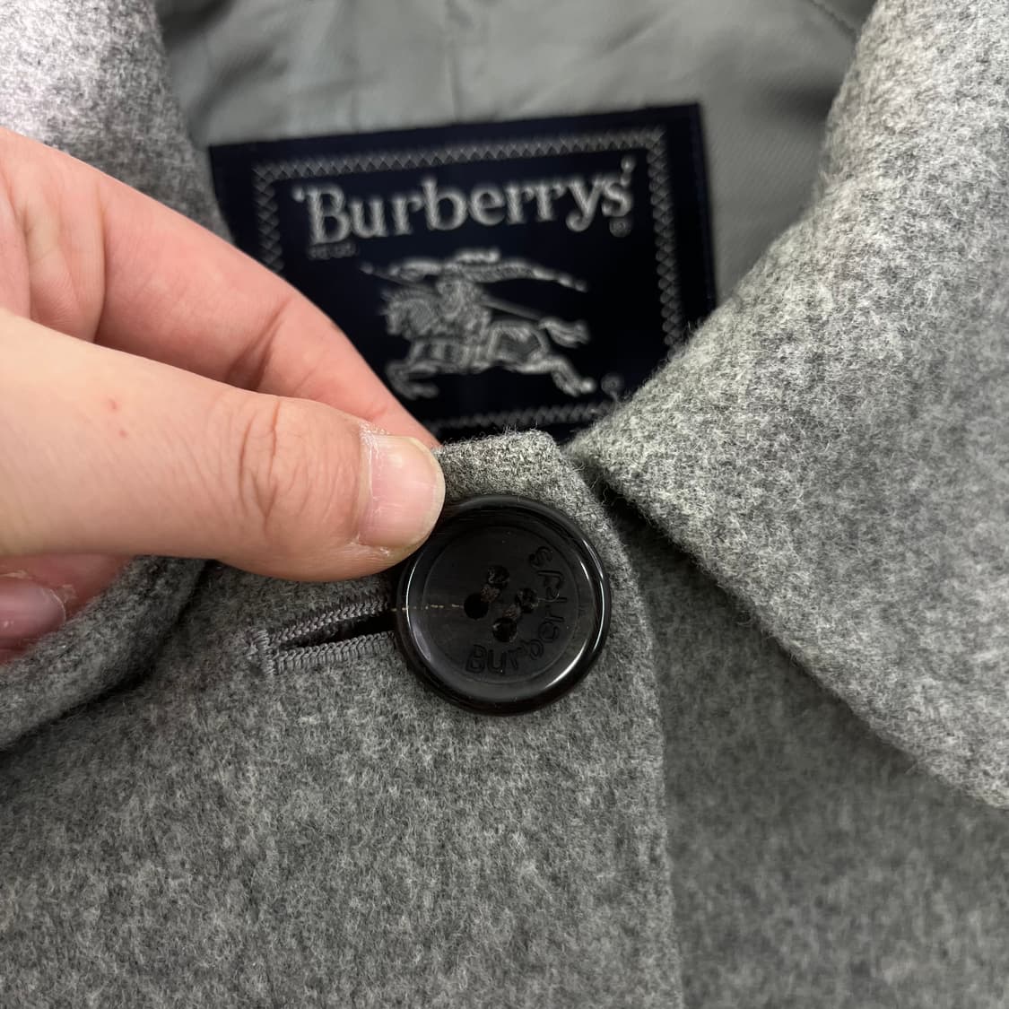 100 버버리 90s 캐시미어 울 싱글 코트 상품이미지3