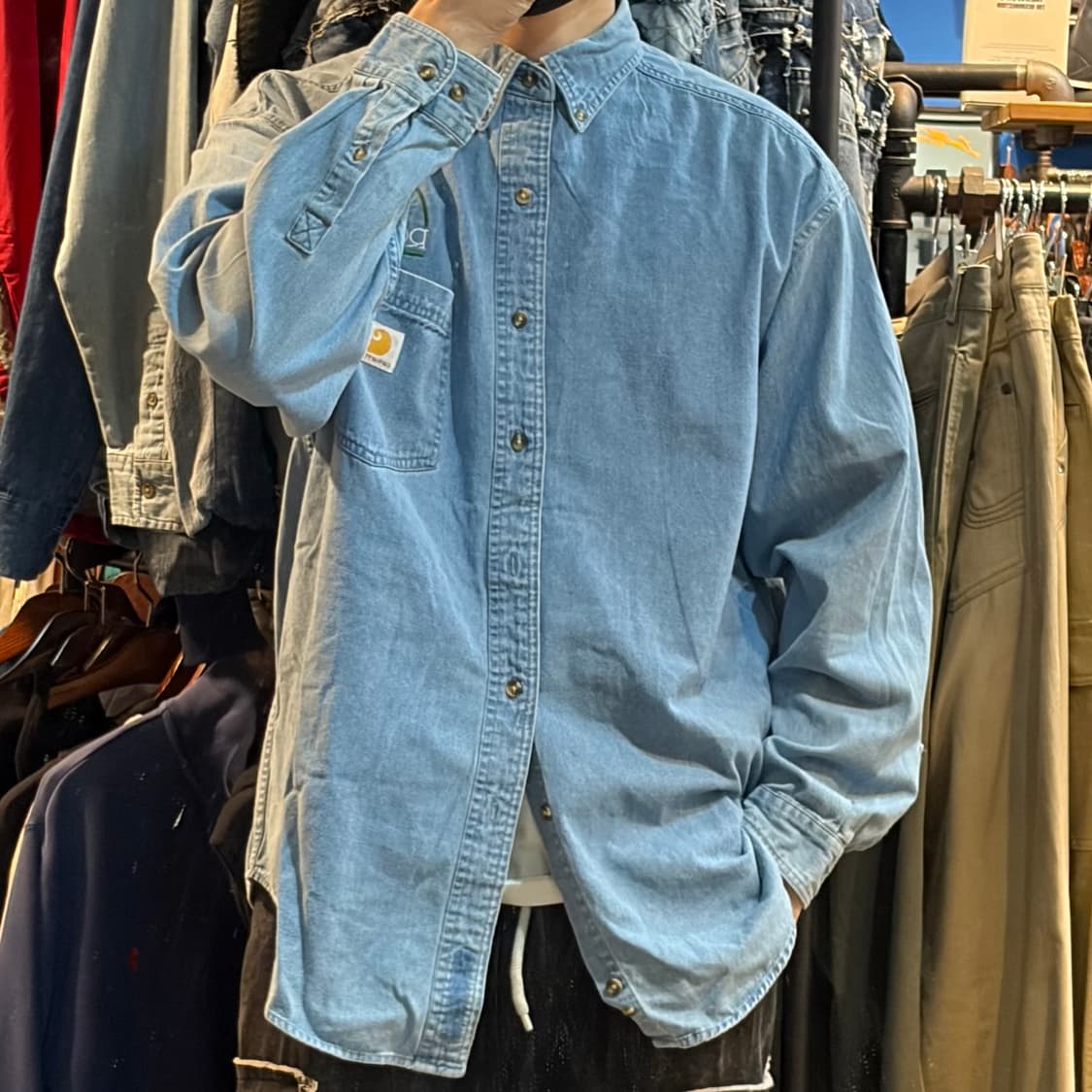 [NO.9] 칼하트 데님 긴팔셔츠 상품이미지1