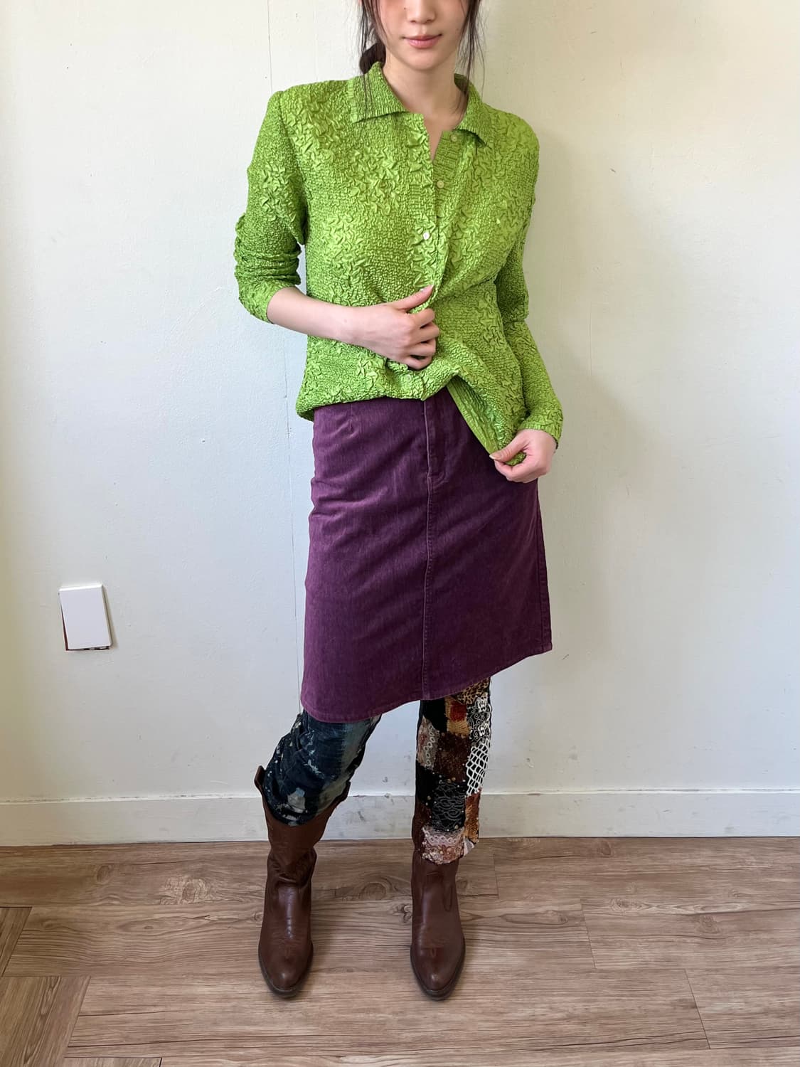 ST. CHRIS 플리츠 가디건 상품이미지5