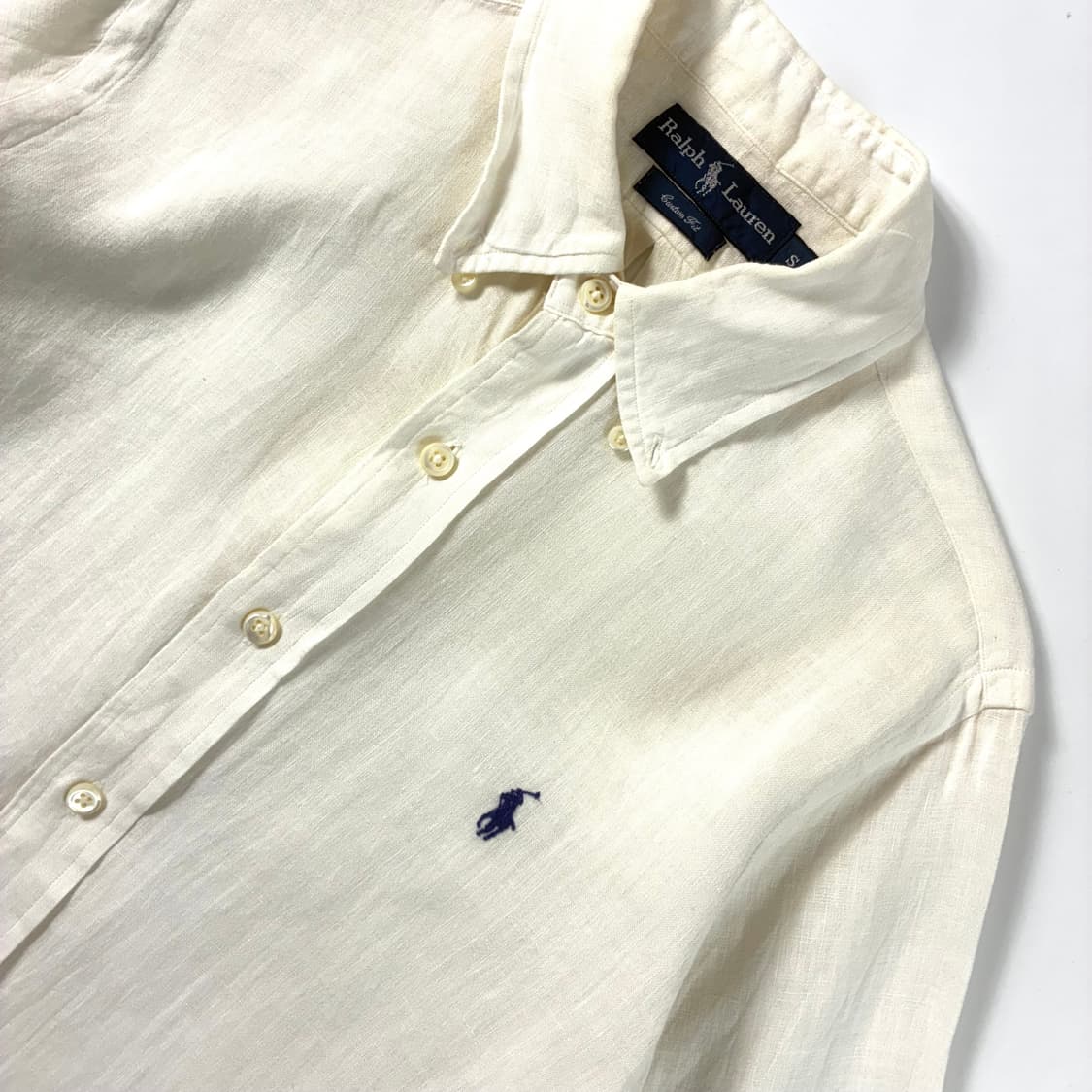 Polo  폴로 랄프로렌 자수 린넨 화이트 셔츠  상품이미지3