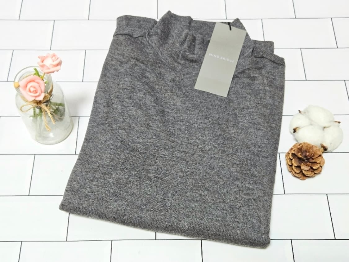 새제품 마인드브릿지 여성용 골지 터틀넥 티셔츠 55사이즈 상품이미지6