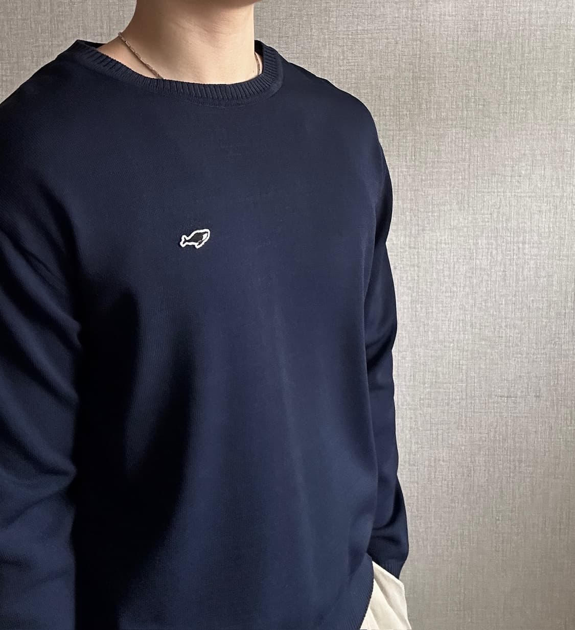 NEITHERS 네이더스 스몰로고 라운드 니트 상품이미지4