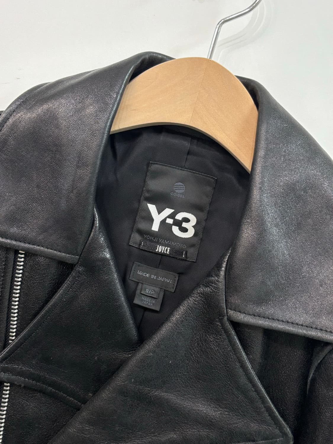 Y-3 16AW 블랙 백로고 패치드 모터사이클 레더 자켓 상품이미지8