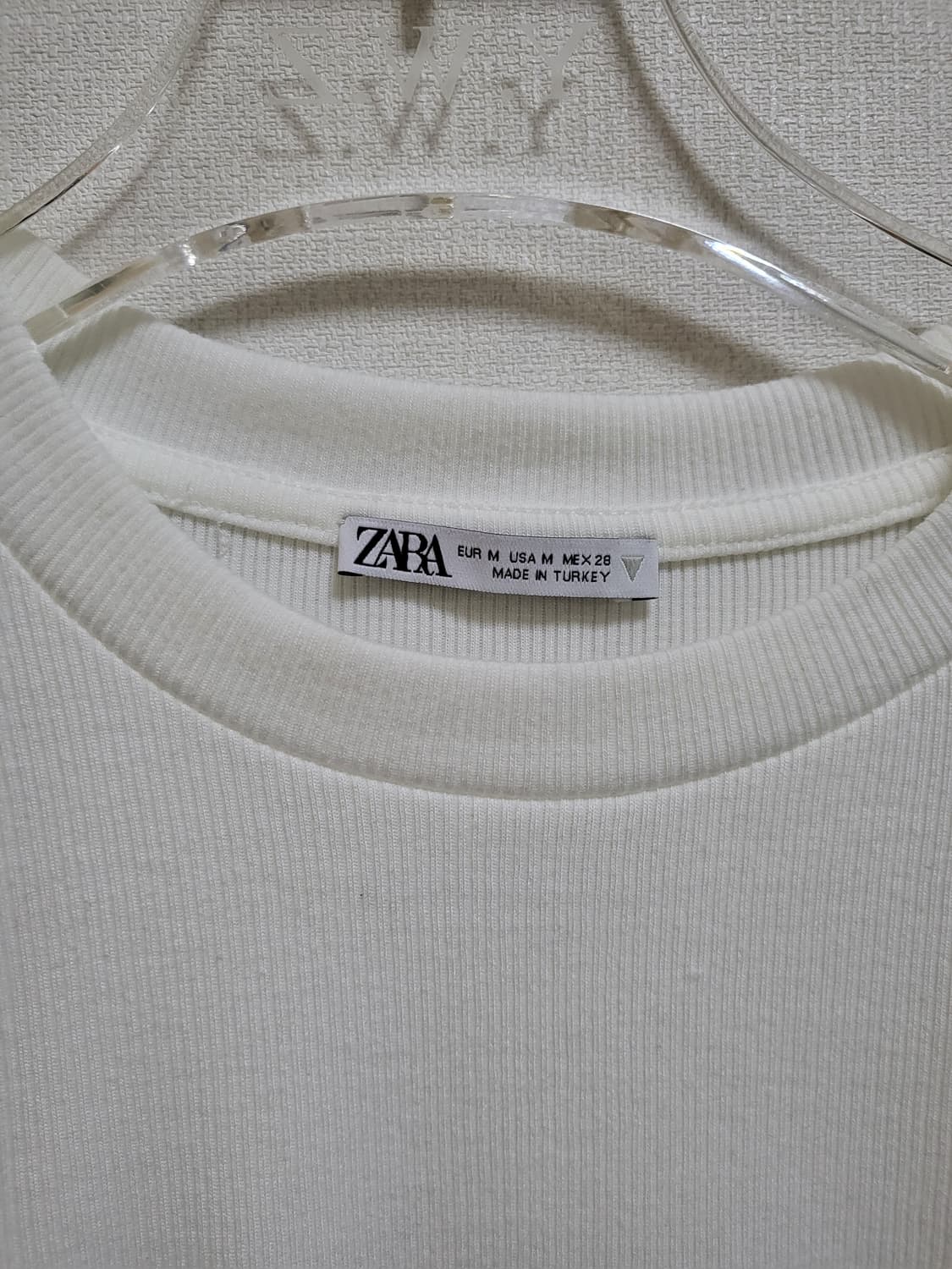 (새제품)ZARA 화이트 셔링 반팔티44-66 상품이미지2