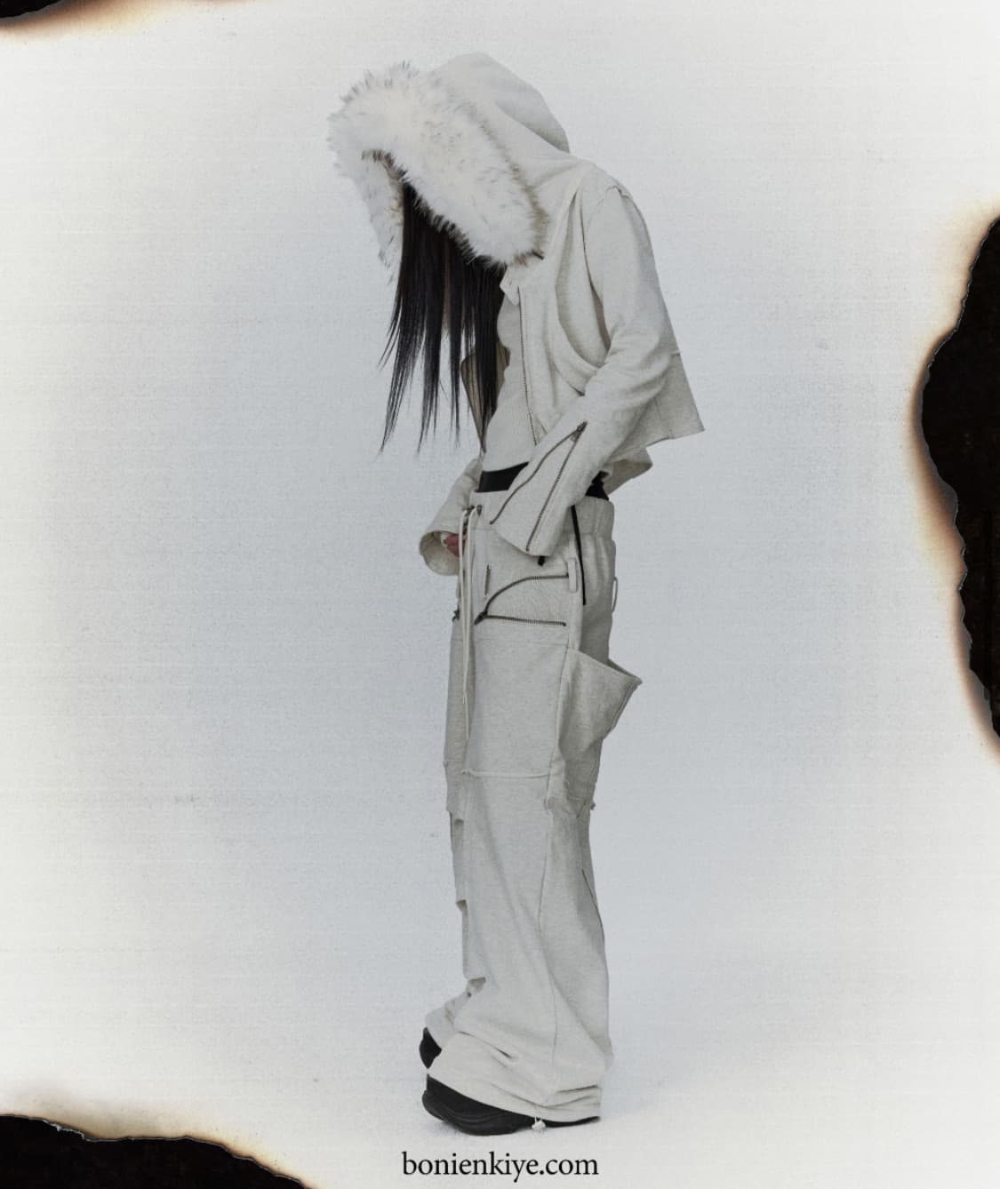 bonienkiye 퍼 후드 자켓 집업 3사이즈 보니앤키예 상품이미지5