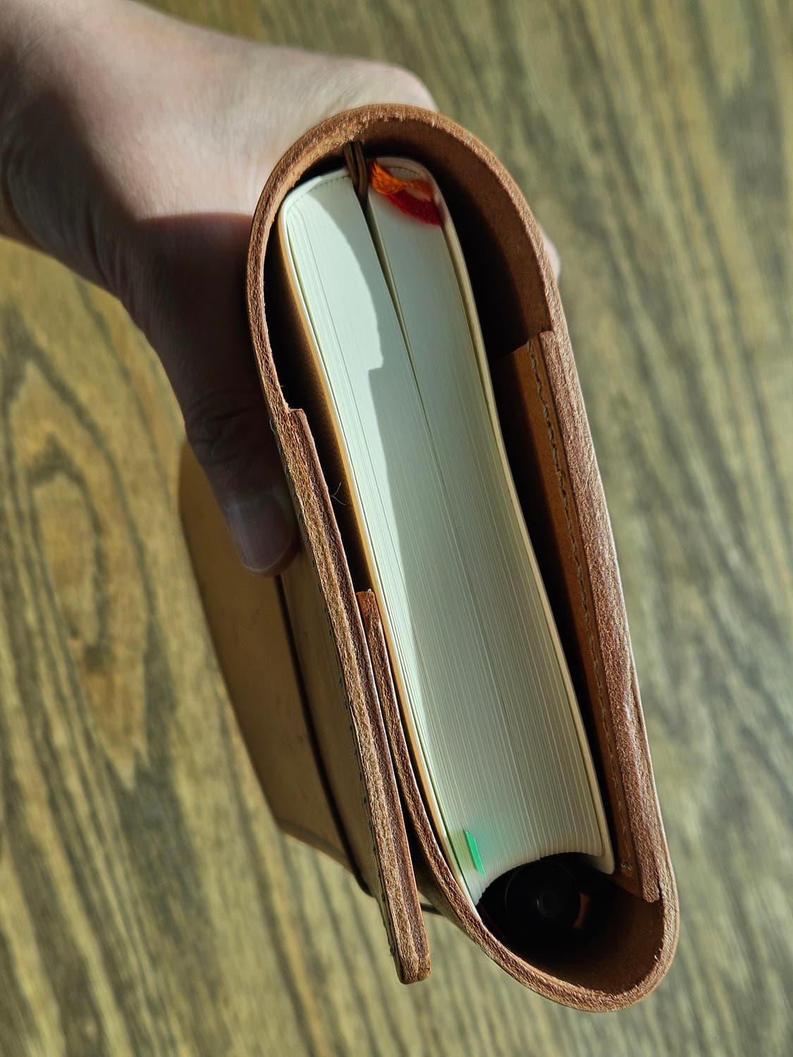 가죽 다이어리 커버/트라이폴드/미도리, 히비노, 호보니치호환 가능 상품이미지8