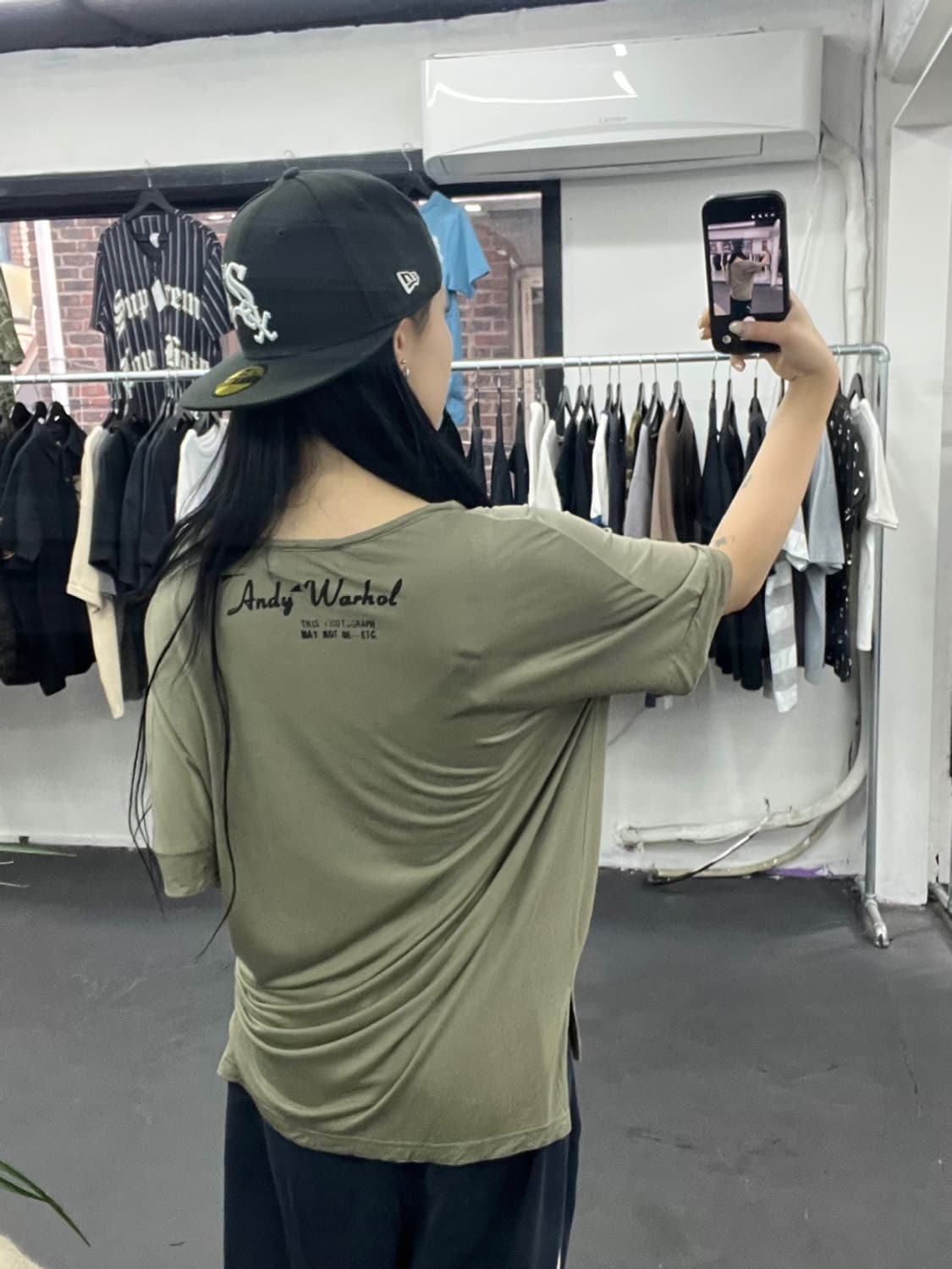 히스테릭 글래머 엔디워홀 와이드넥 티셔츠 상품이미지4