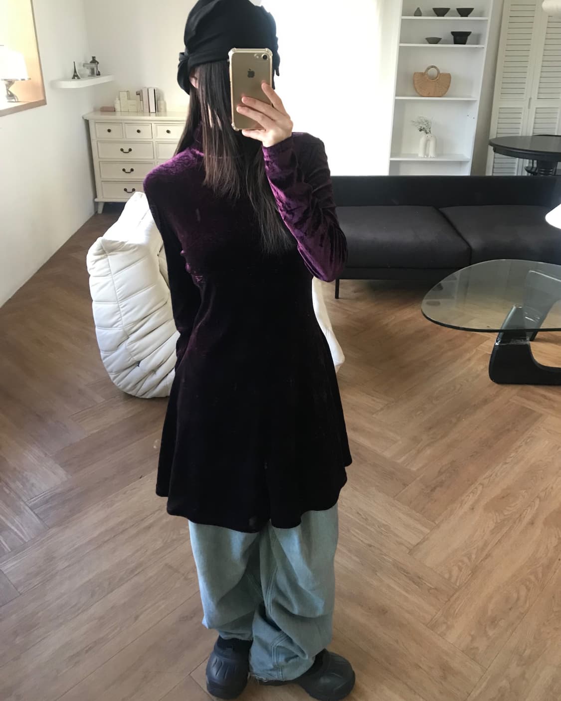 vintage velvet one-piece 상품이미지1