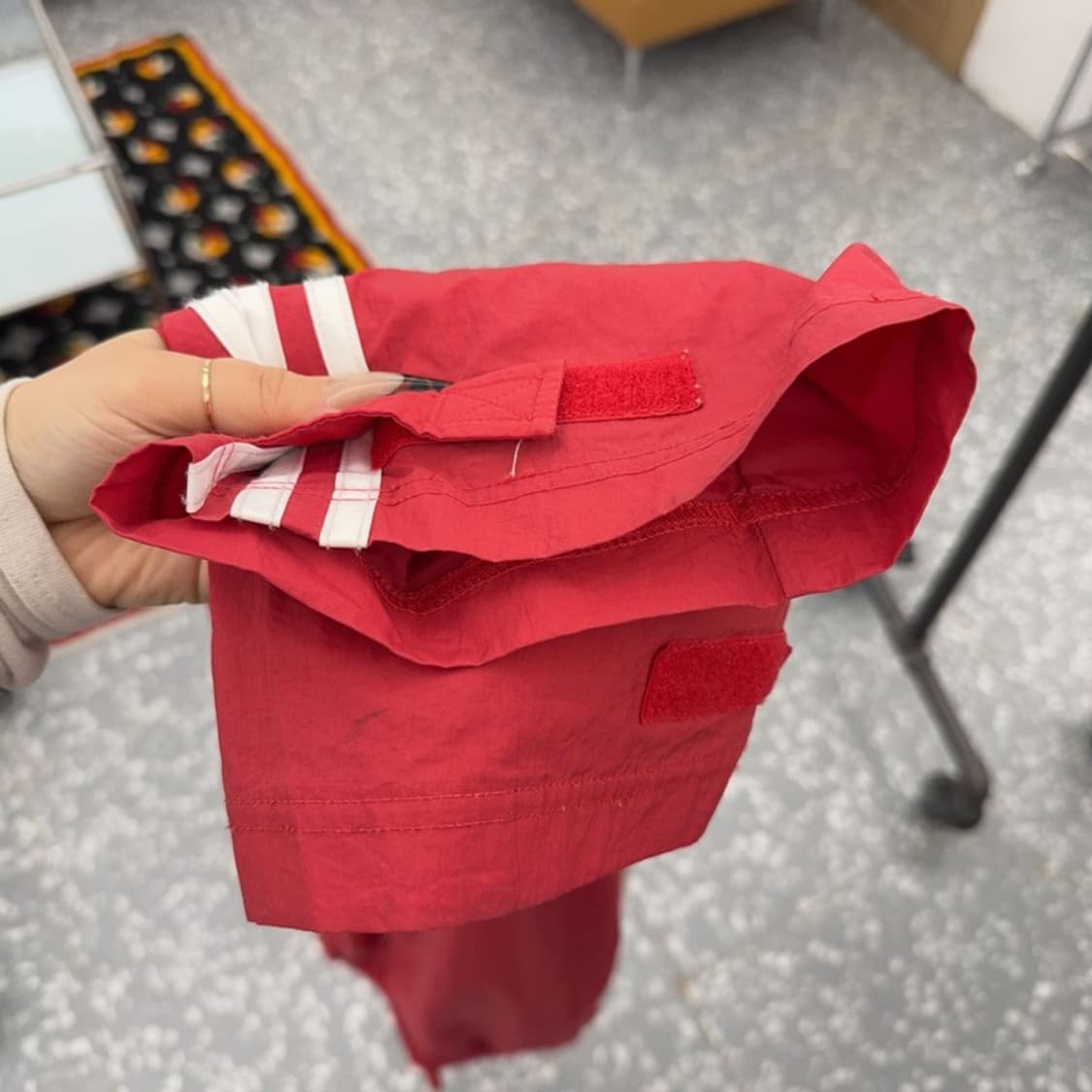 아디다스 올드스쿨 Y2K 다크레드 바람막이 트랙팬츠 XL C08389 상품이미지6