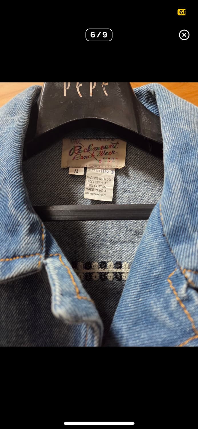 락마운트 블레로 웨스턴 데님 자켓 M사이즈 판매합니다. 상품이미지6