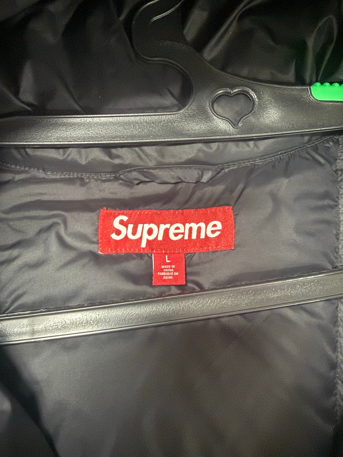 슈프림 마이크로 다운 하프 집 후드 풀오버 블랙 L 상품이미지2