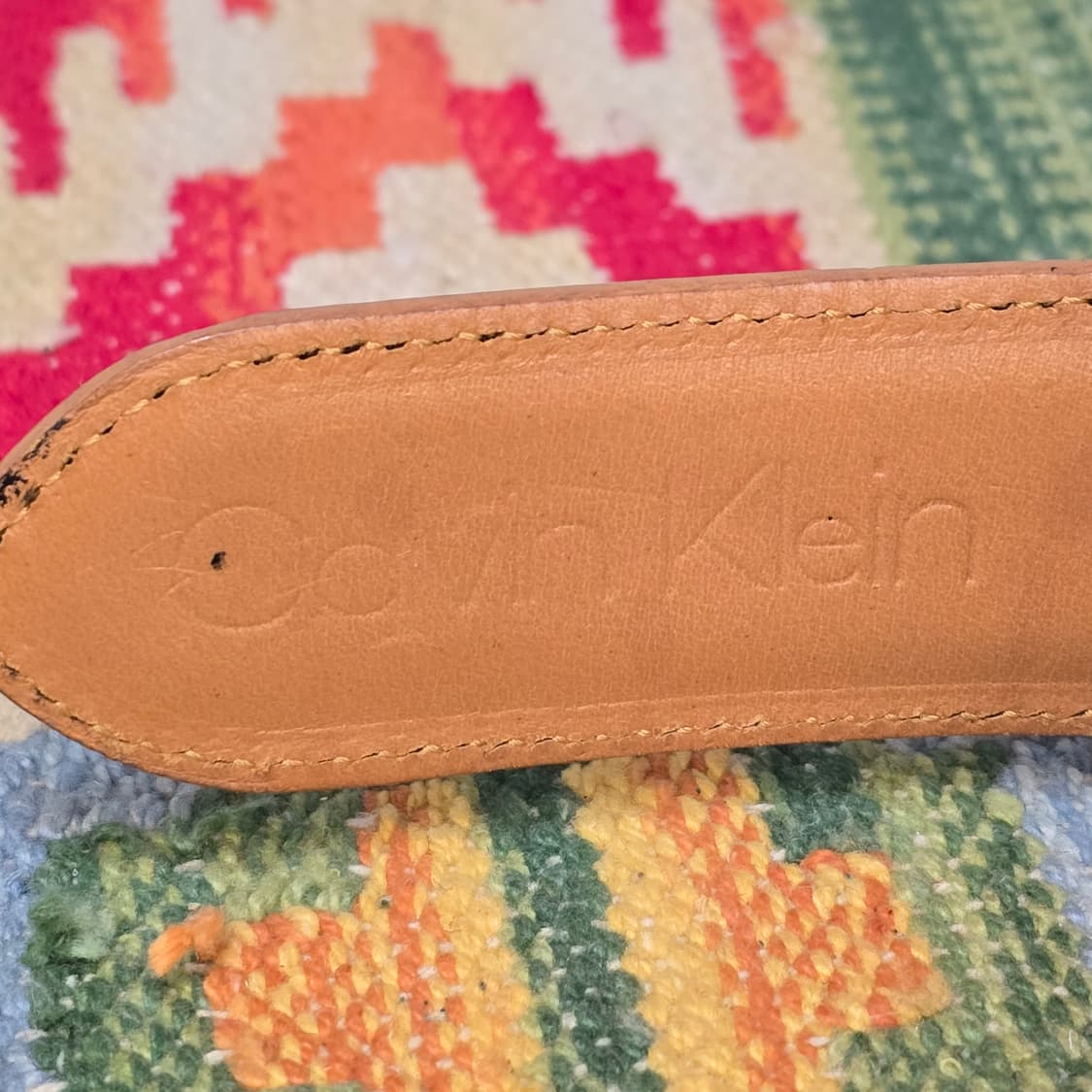 Vintage 90s 카우레더 홀스빗 솔리드브레스(황동)버클 벨트 27 상품이미지5