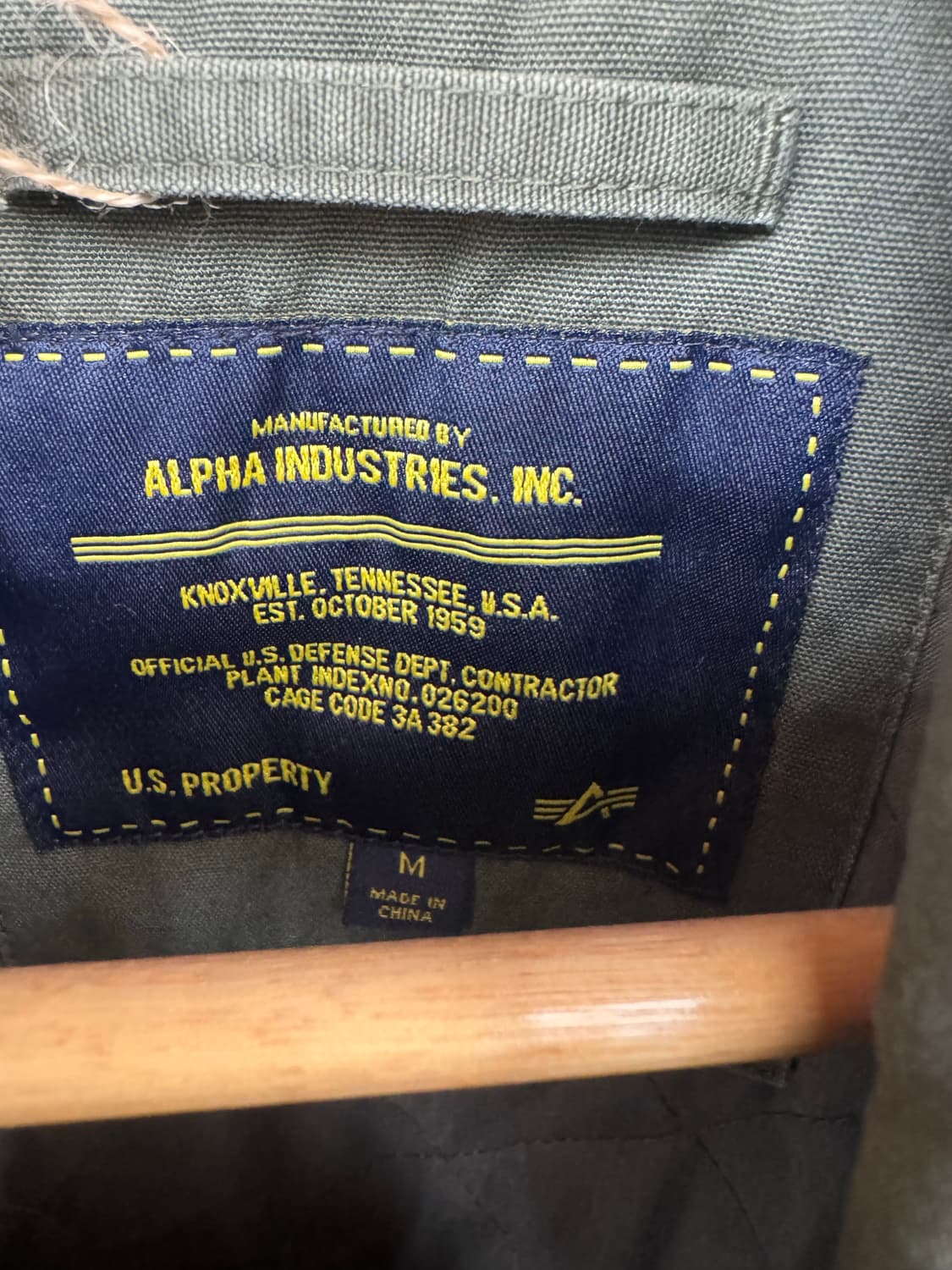 알파인더스트리 A1 봄버 자켓 항공점퍼 카키 M 상품이미지4