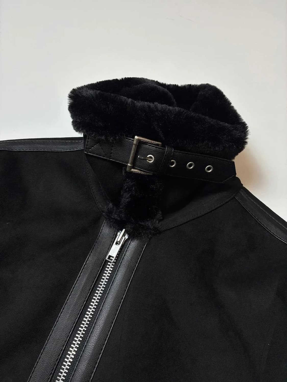 도프제이슨 솔리드 스웨이드 무톤 무스탕 자켓 PN8204 상품이미지6