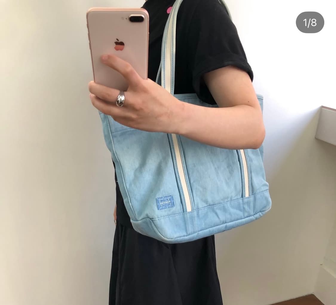요시다 포터 연청 데님 토트백 상품이미지1