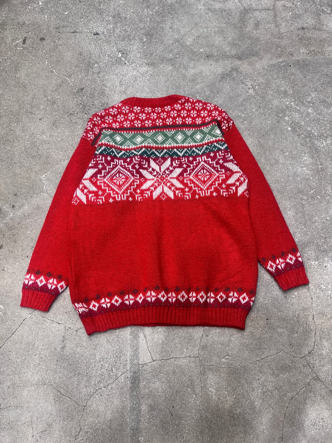 아이슬랜드 노르딕 눈꽃 울 니트 스웨터 상품이미지4