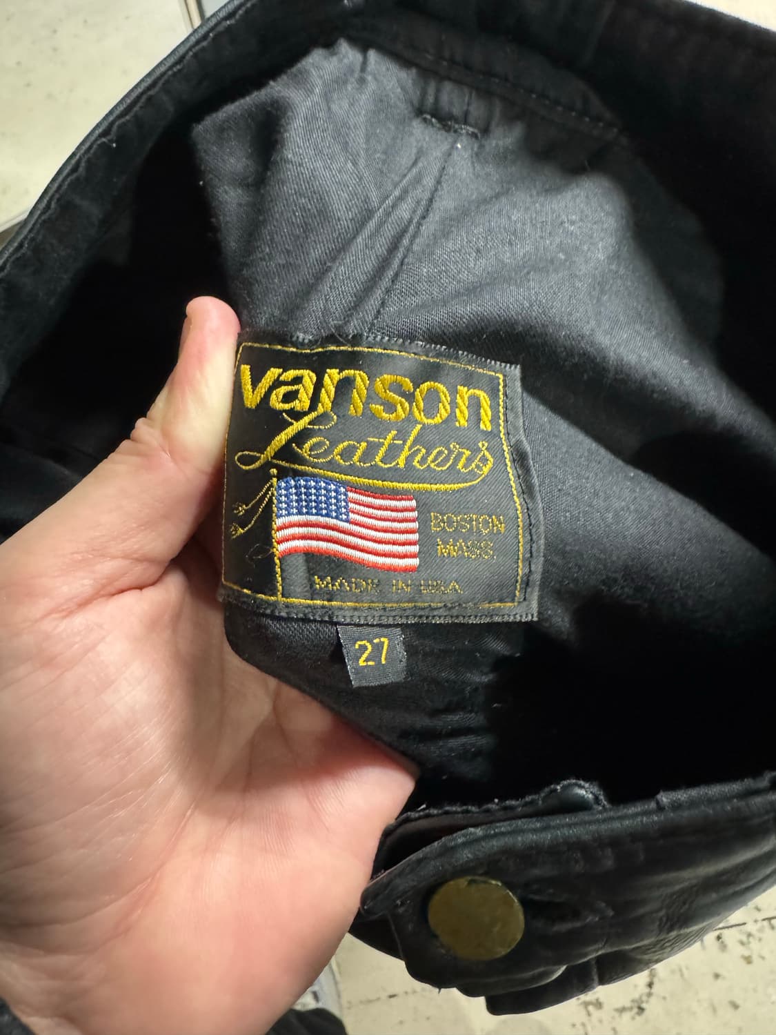 밴슨 레더 카우하이드 레더팬츠 상품이미지4