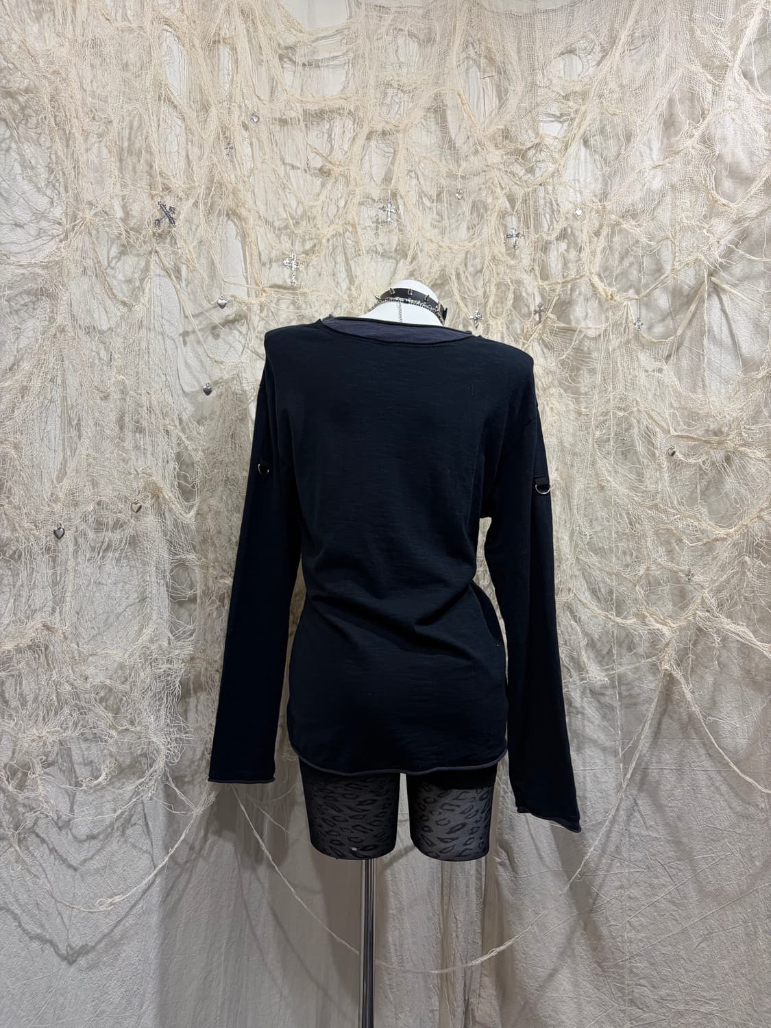 punk zipper blood Layered long sleeve 상품이미지2