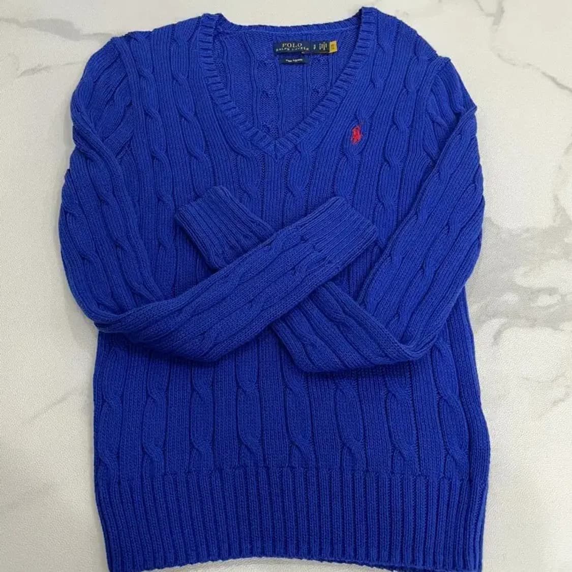 [정품] 폴로 랄프로렌 피마코튼 케이블 브이넥 니트 44~55 상품이미지10