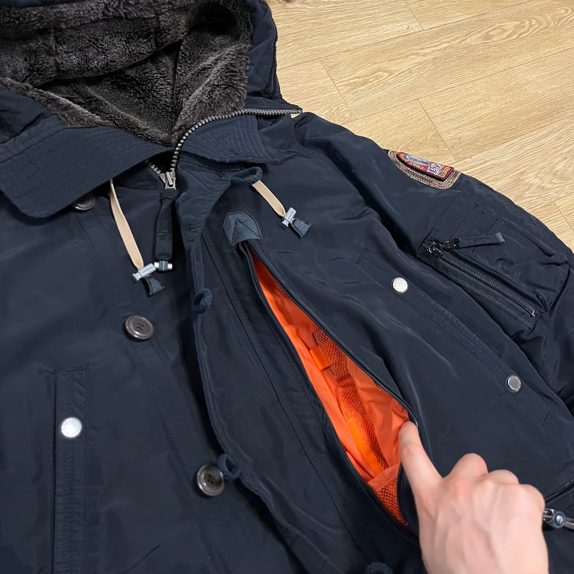정품/희귀템) 파라점퍼스 N-3B 밀리터리 다운 야상 패딩/ 코디악 초판 상품이미지6