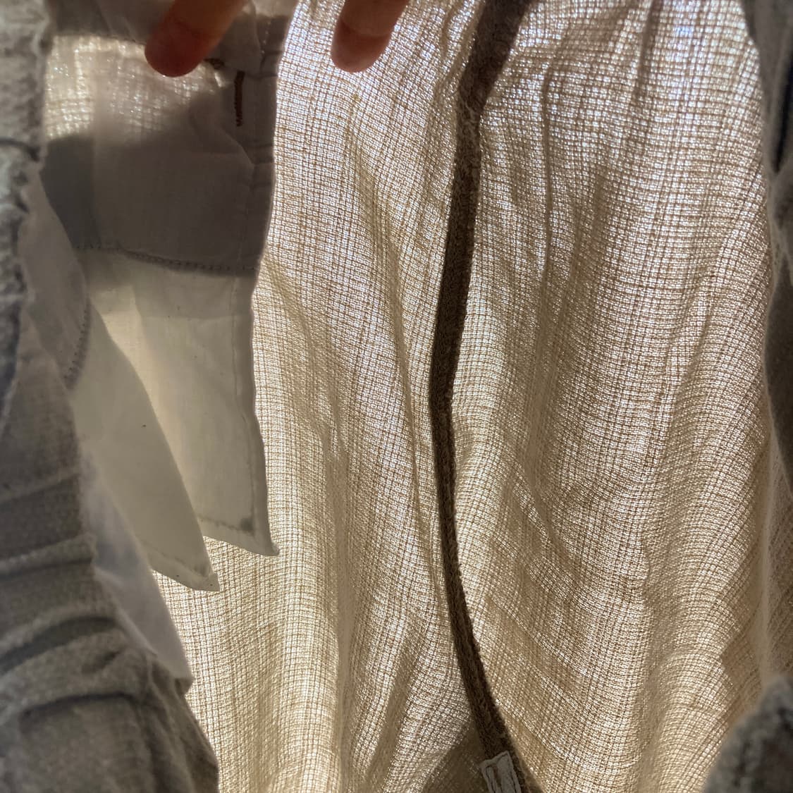 린넨텍스쳐 코튼 하프팬츠 31inch 베이지 상품이미지8