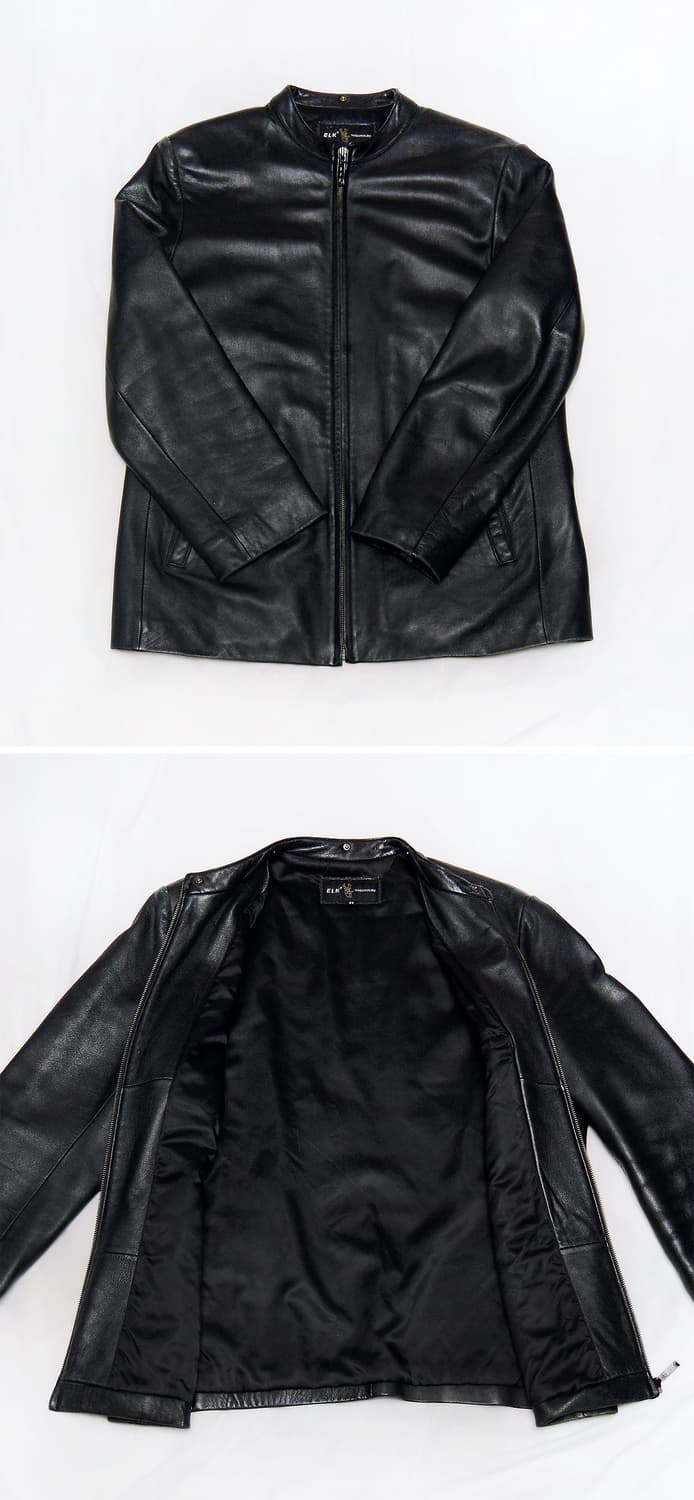 엘크 (ELK) 천연 양가죽 헨리넥 집업 싱글 라이더 자켓 (100) 상품이미지3