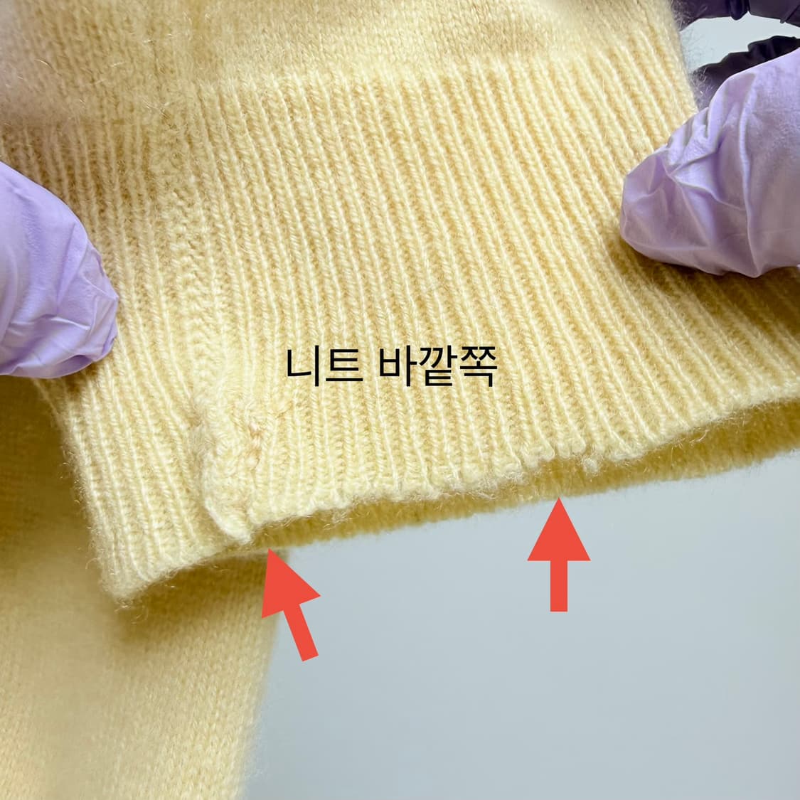 [캐시미어 100%] 버터 옐로우 라운드 니트 상품이미지4