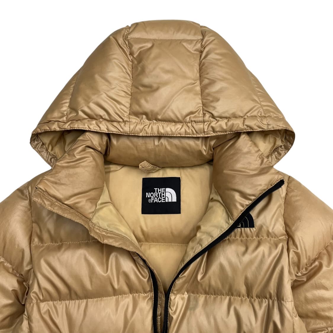 노스페이스 블랙로고 캬라멜맛 후드 패딩 85 상품이미지7