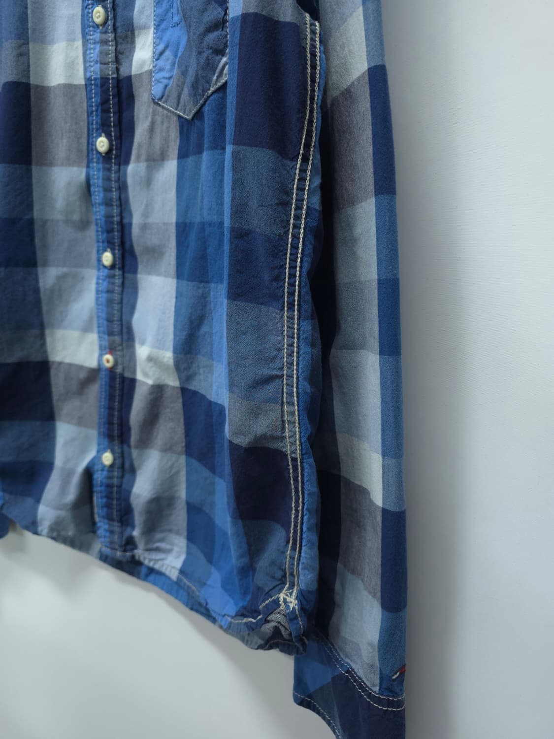 힐피거데님 면100 블루 체크셔츠 ( 남성 95 ) 상품이미지7