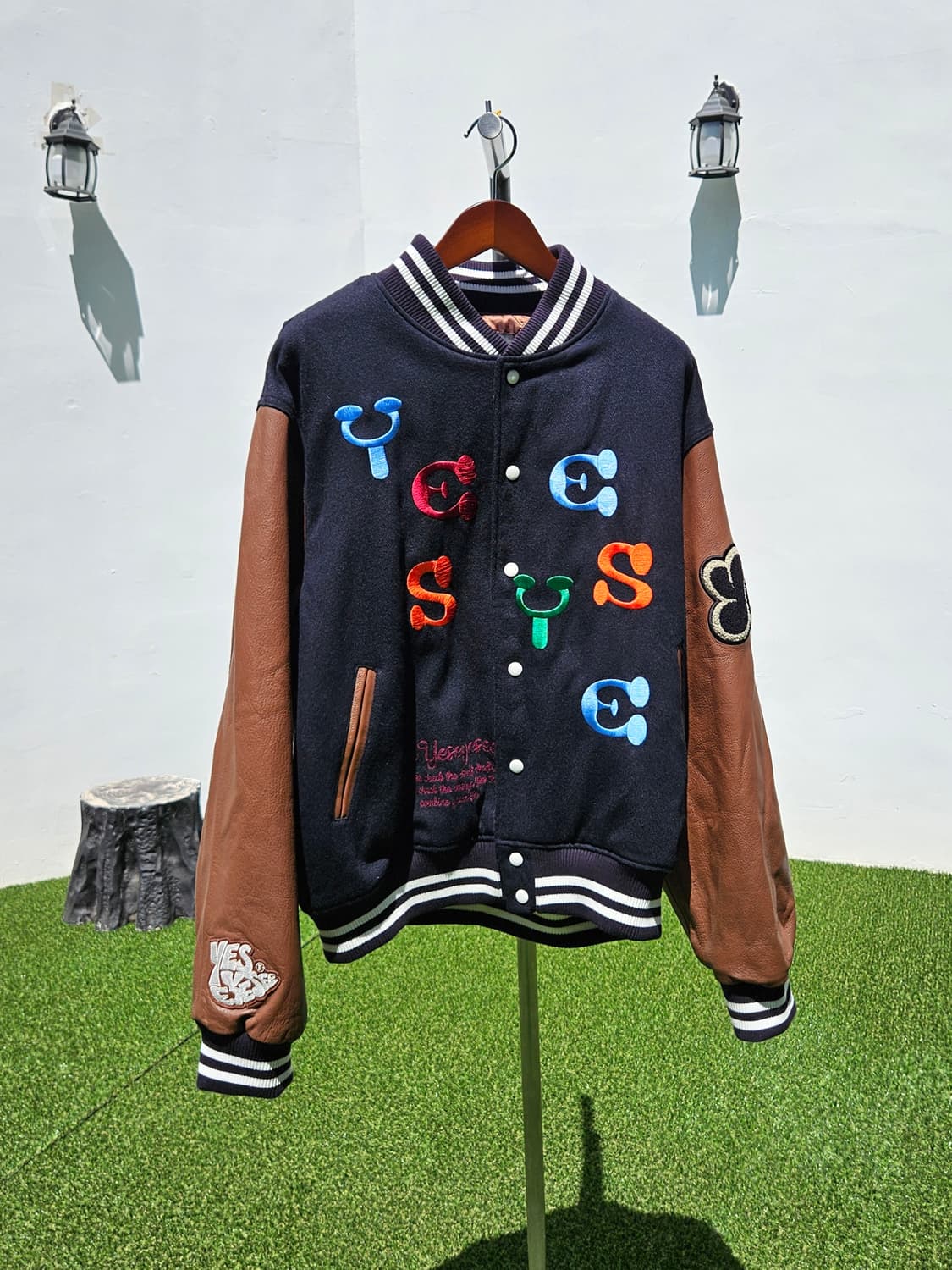 예스아이씨 레더 울 바시티 자켓 상품이미지1