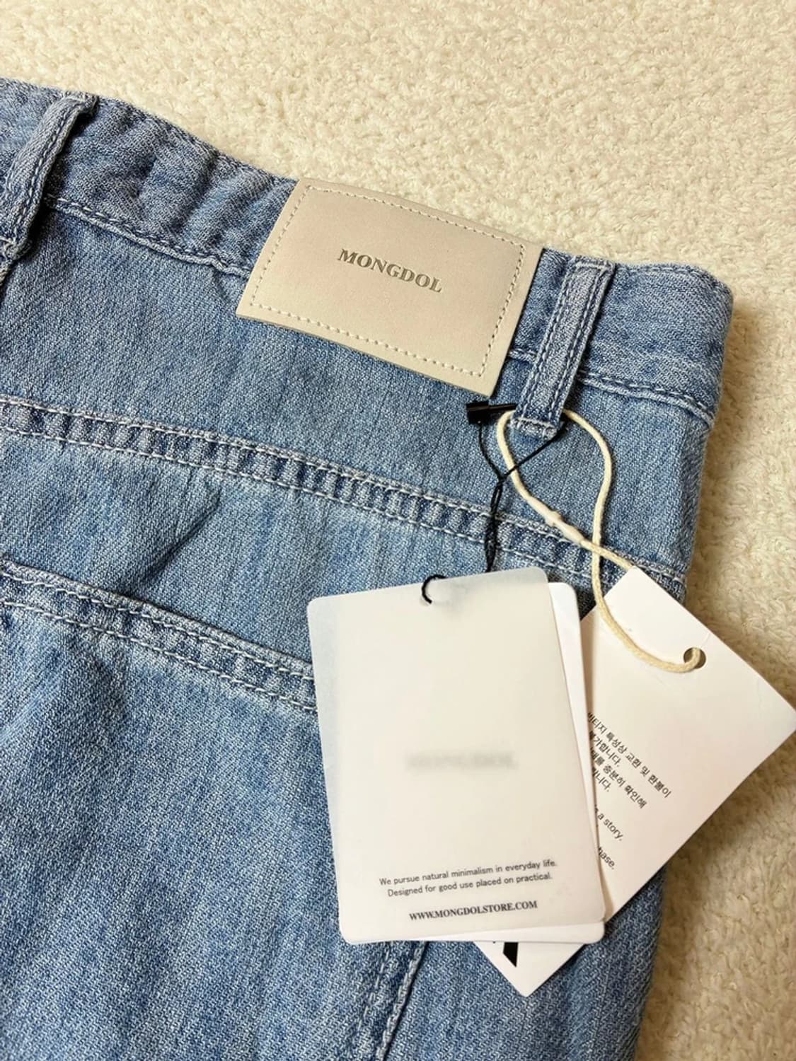 몽돌 MONGDOL 파사드패턴 스트레이트 데님 팬츠 PN6637 상품이미지7