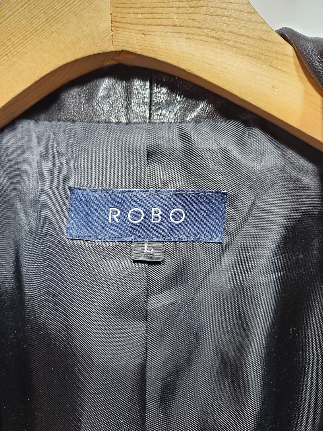 로보(ROBO) 블랙 양가죽 하프 코트 L 상품이미지2