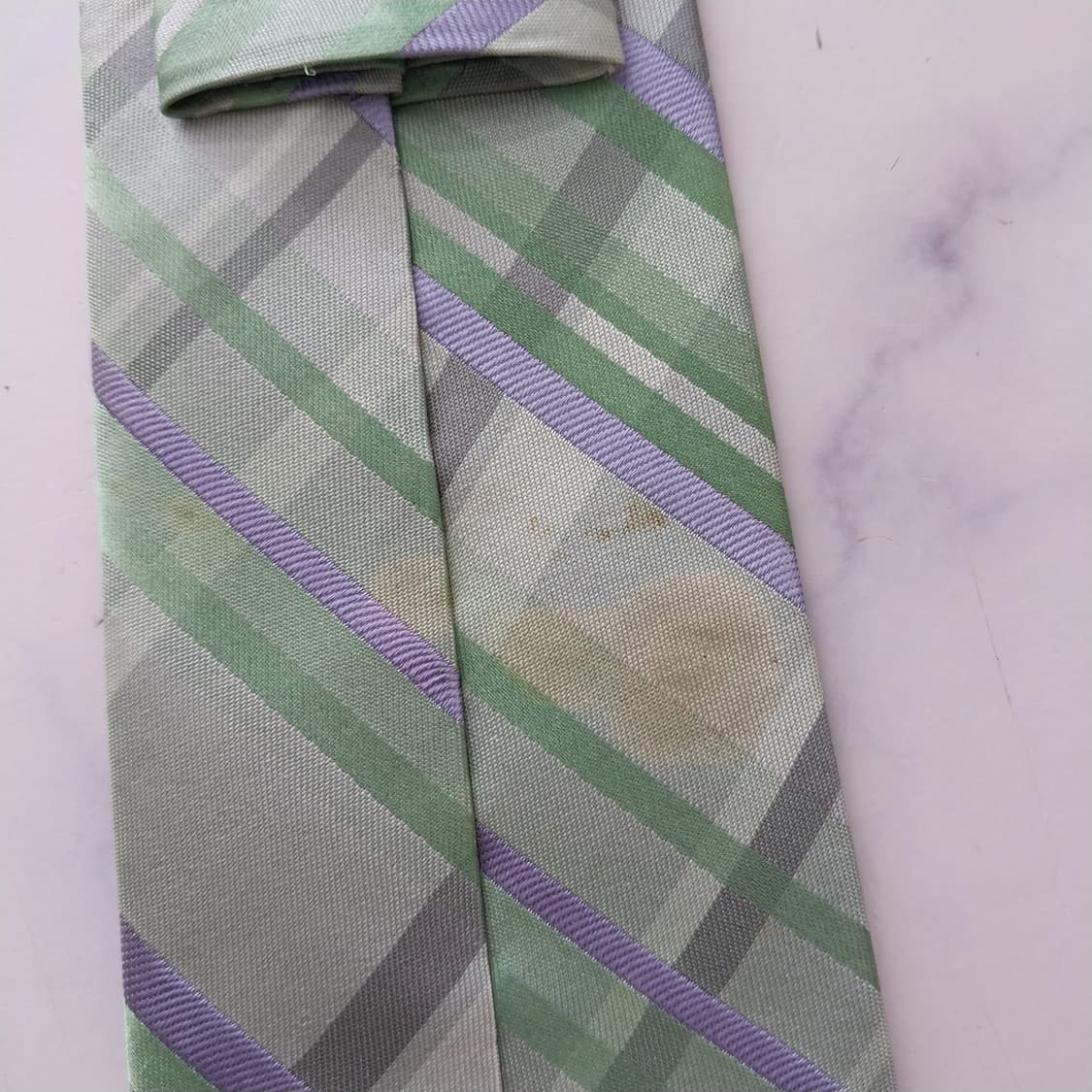 에스.티. 듀퐁 실크 그린 체크 넥타이 8.4cm B등급 K2356
 상품이미지9