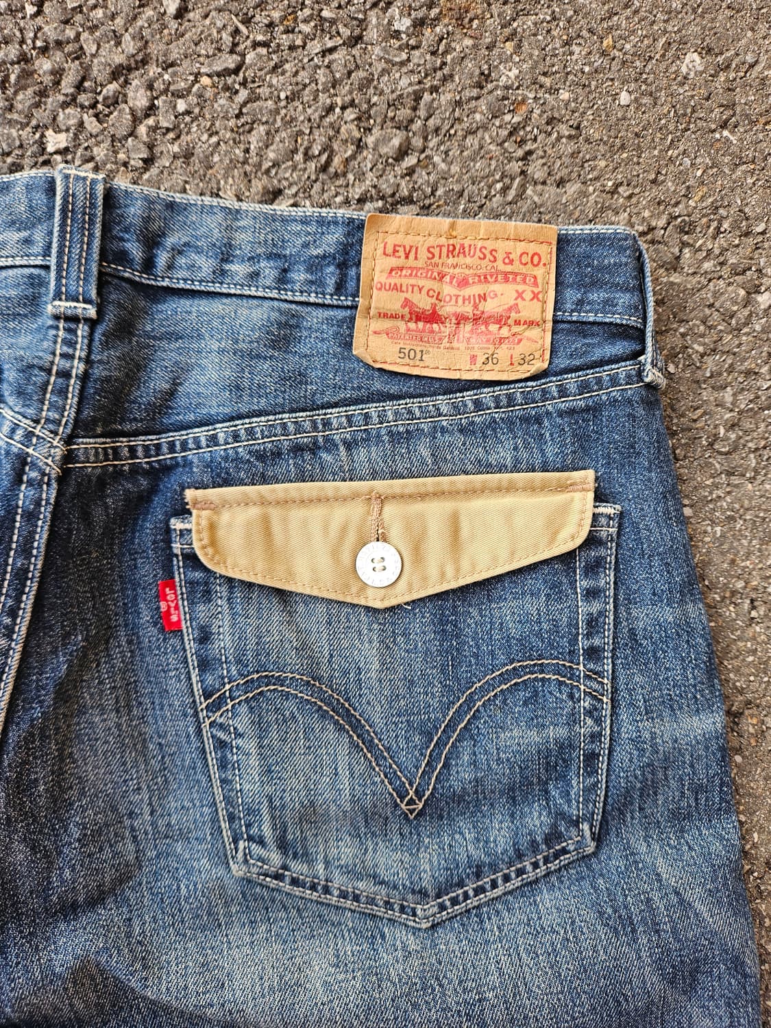 00’s 리바이스 501 중청 데님 36/32 상품이미지1