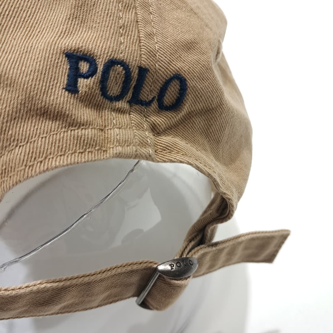 CL489 폴로 다크네이비 자수 베이지 볼캡 모자 상품이미지6