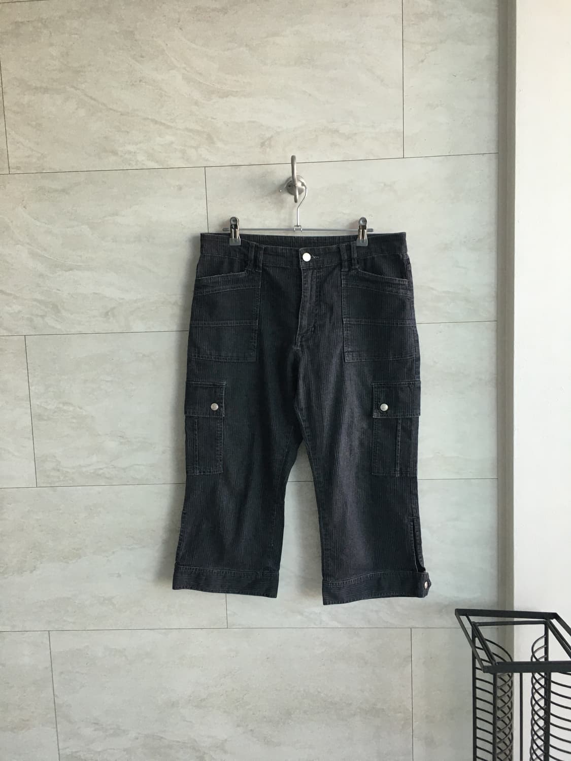pinstripe cargo cropped pants 상품이미지2