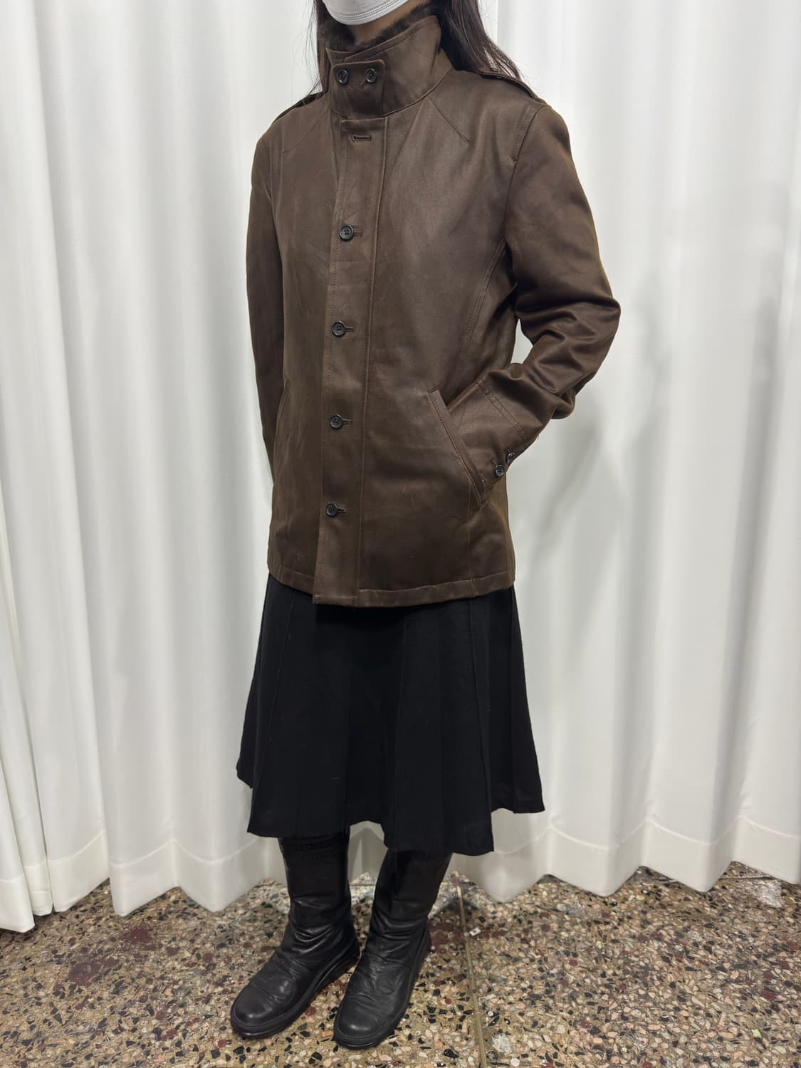 takeo kikuchi fur detail twoway jacket 상품이미지6