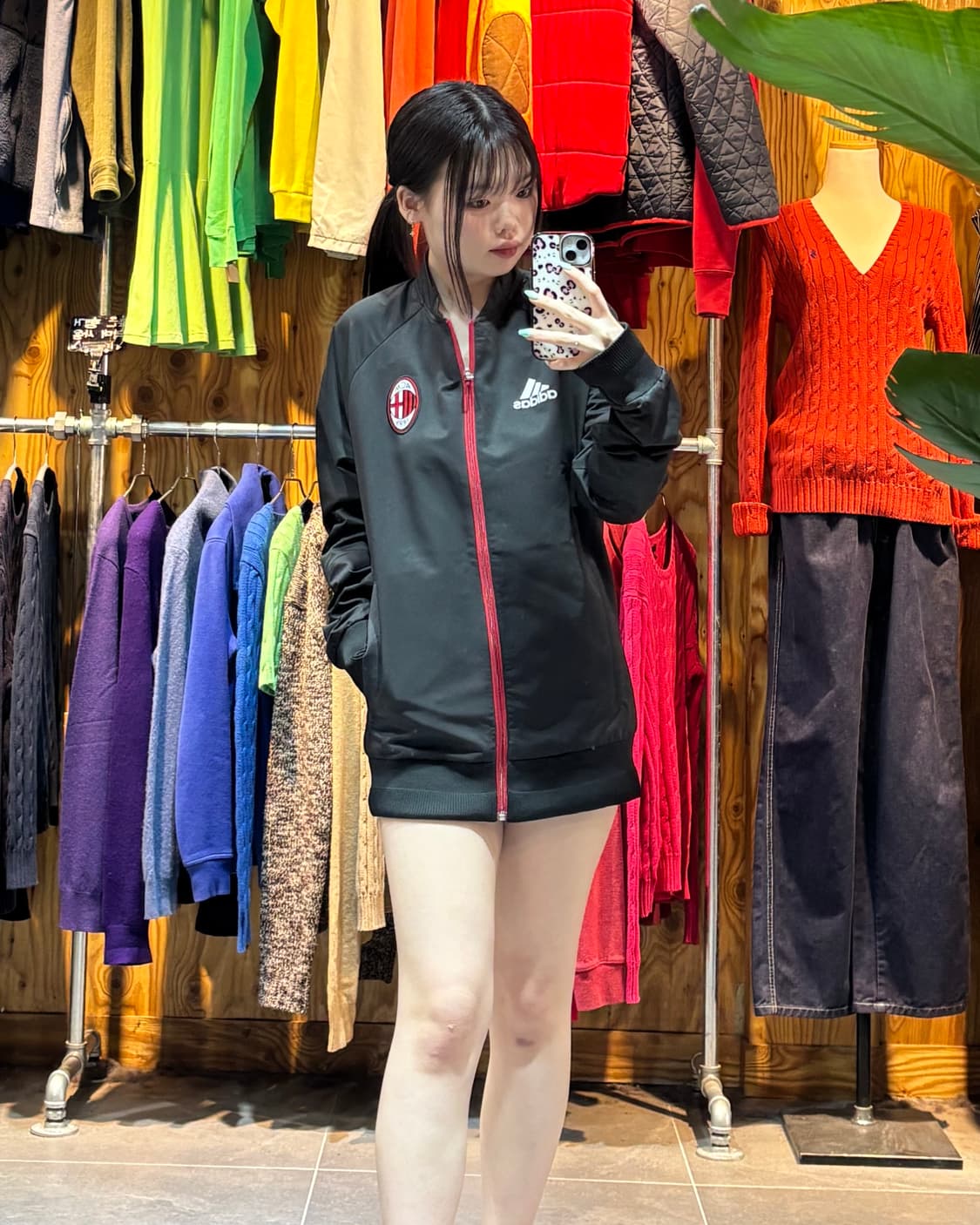 S 아디다스 AC밀란 삼선로고 바람막이 상품이미지1