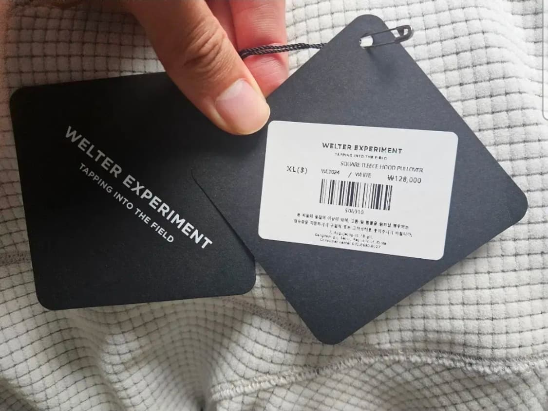 웰터 익스페리먼트 스퀘어 플리스 후드 화이트 xl 상품이미지7