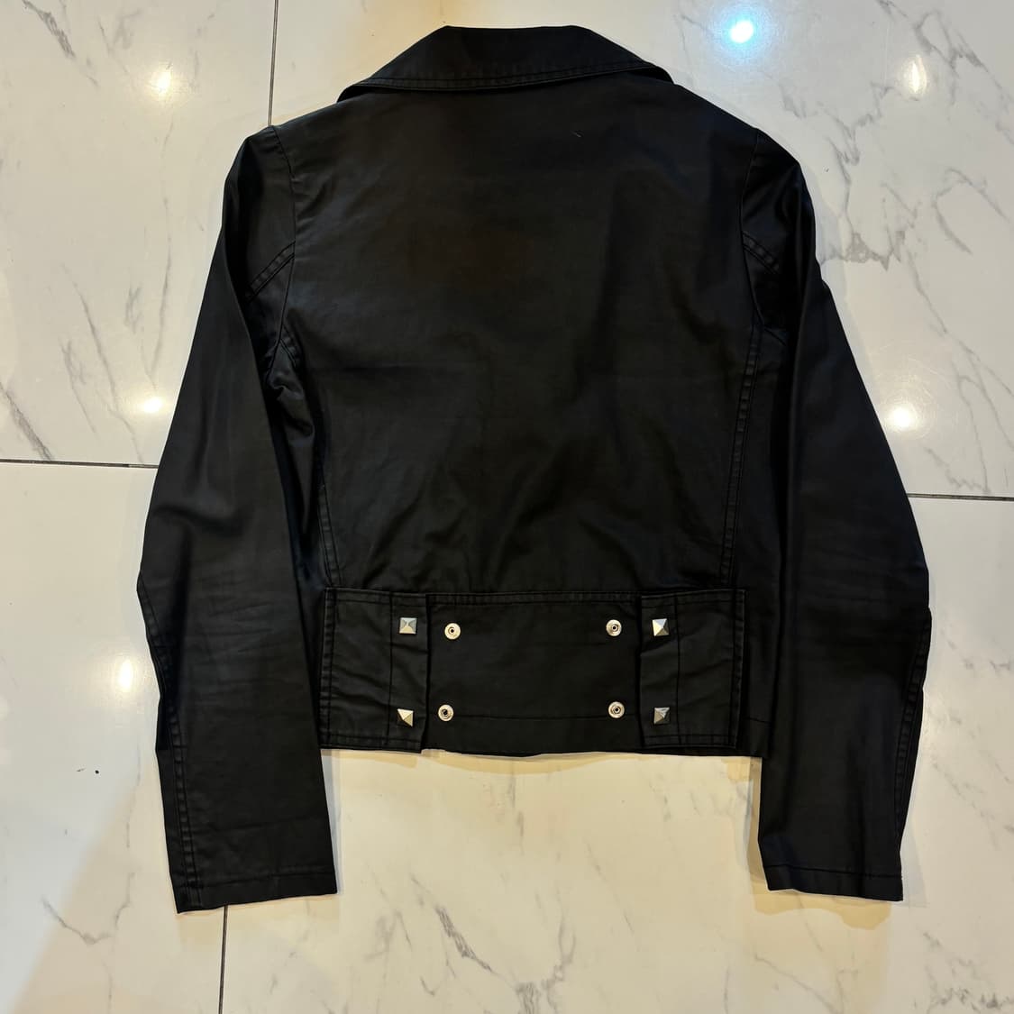 빈티지 스터드 포인트 자켓 검정 면자켓 라이더자켓 락시크 상품이미지2