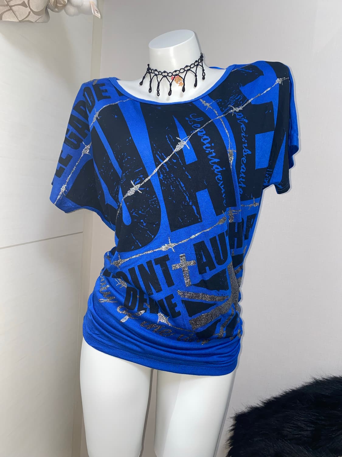 빈티지 셔링 티셔츠/펑크 갸루 y2k 키치 락시크 유니언잭 상품이미지1