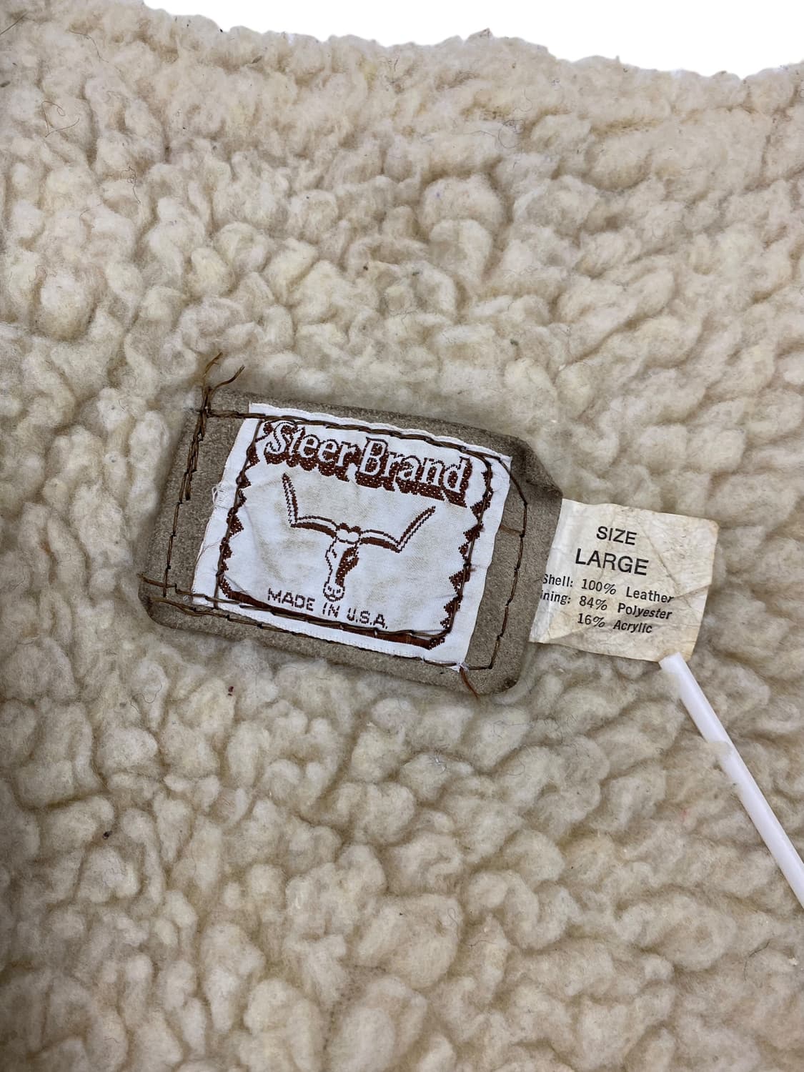 7-80's Steer 브랜드 스웨이드 쉐르파 안감 베스트 상품이미지6