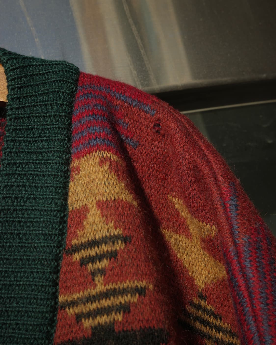 90s 빈티지 사우스웨스턴 패턴 울 가디건 상품이미지3