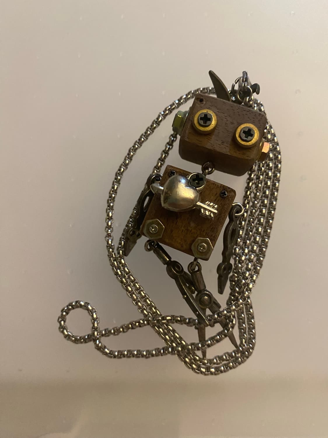 Vintage handmade antique wood necklace 상품이미지1